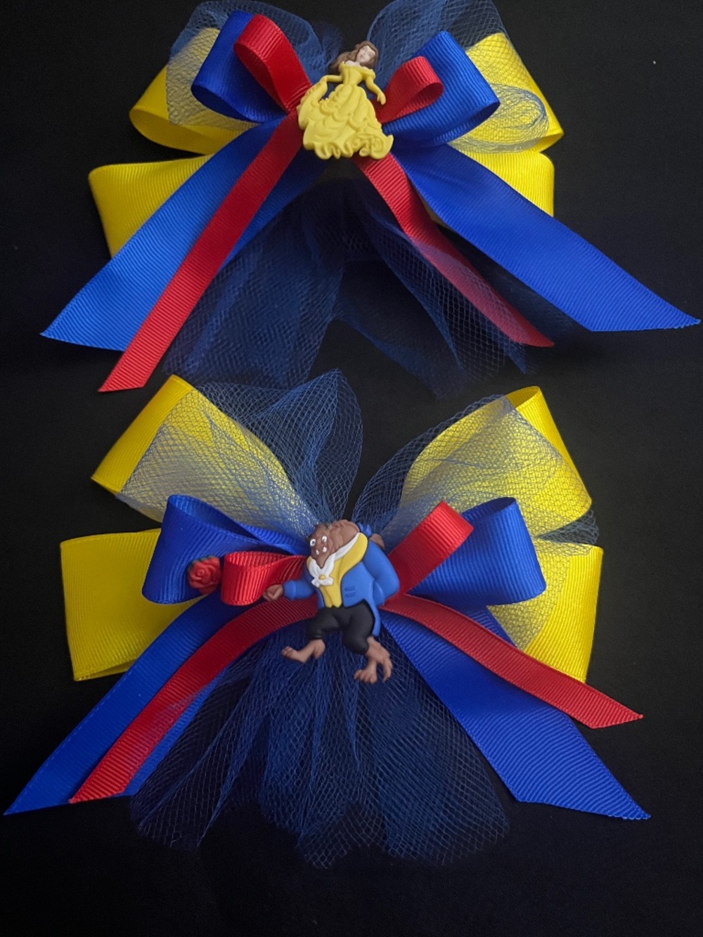 Beauty and the Beast Inspired Hairbows